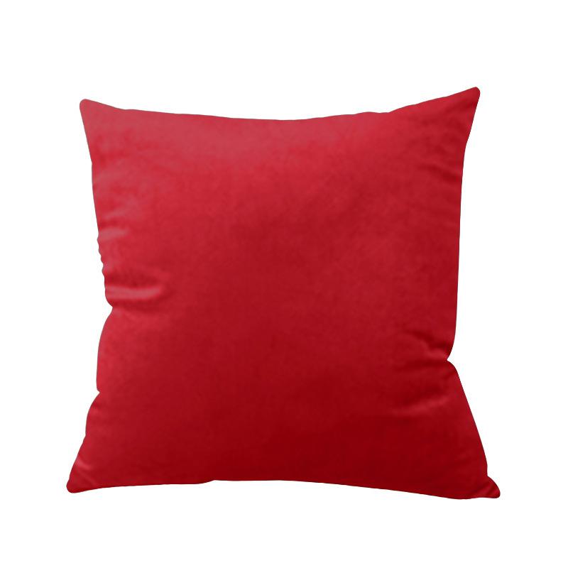 Short Plush Pillowcase Ins Style Solid Color Simple Pillow Sofa Cushion Flannel Pillow Light Luxury