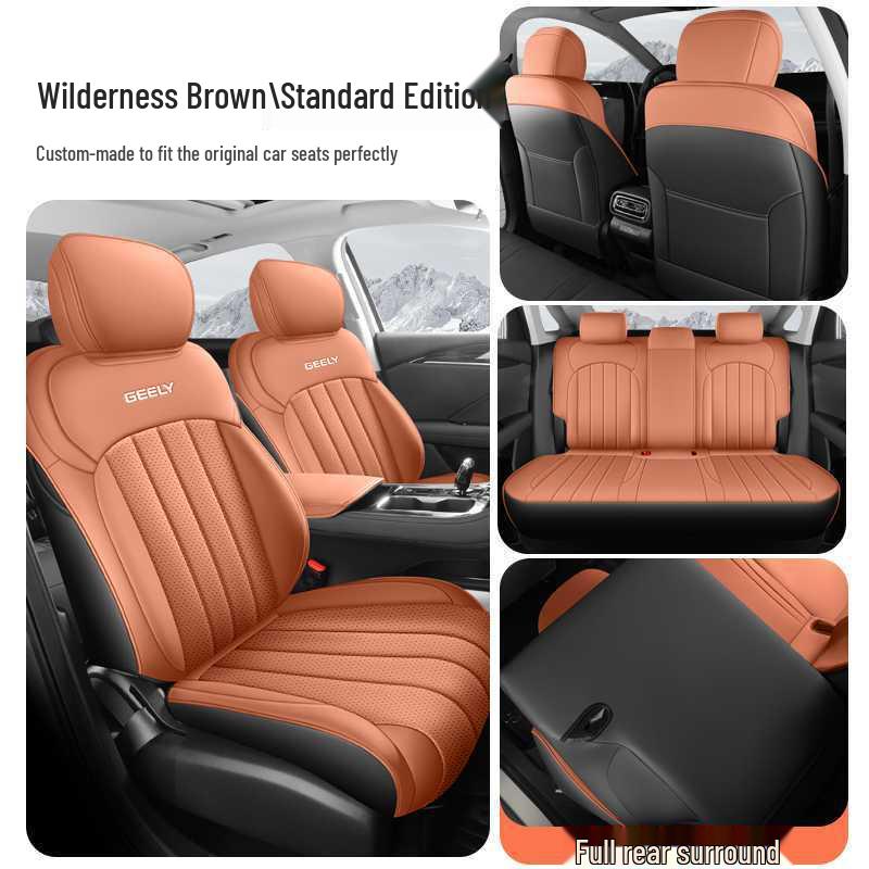 Perforated Leather Car Seat Covers for Geely Emgrand 5th Gen, All-Season, Vehicle-Specific, Full Coverage Seat Covers