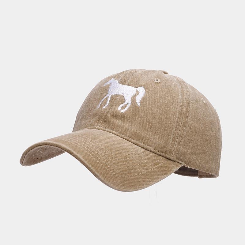 New Luxury Horse Embroidery PVC Adjustable Sun Hat for Unisex Casual Outdoor Fashion