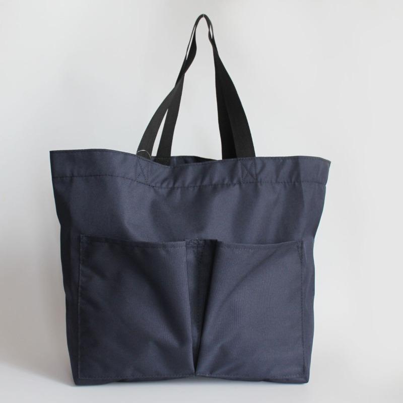

1pcs Minimalist Lightweight Tote Bag Waterproof Shoulder Bag Casual Crossbody Handbag with Exterior Pockets 45x14x31cm синій