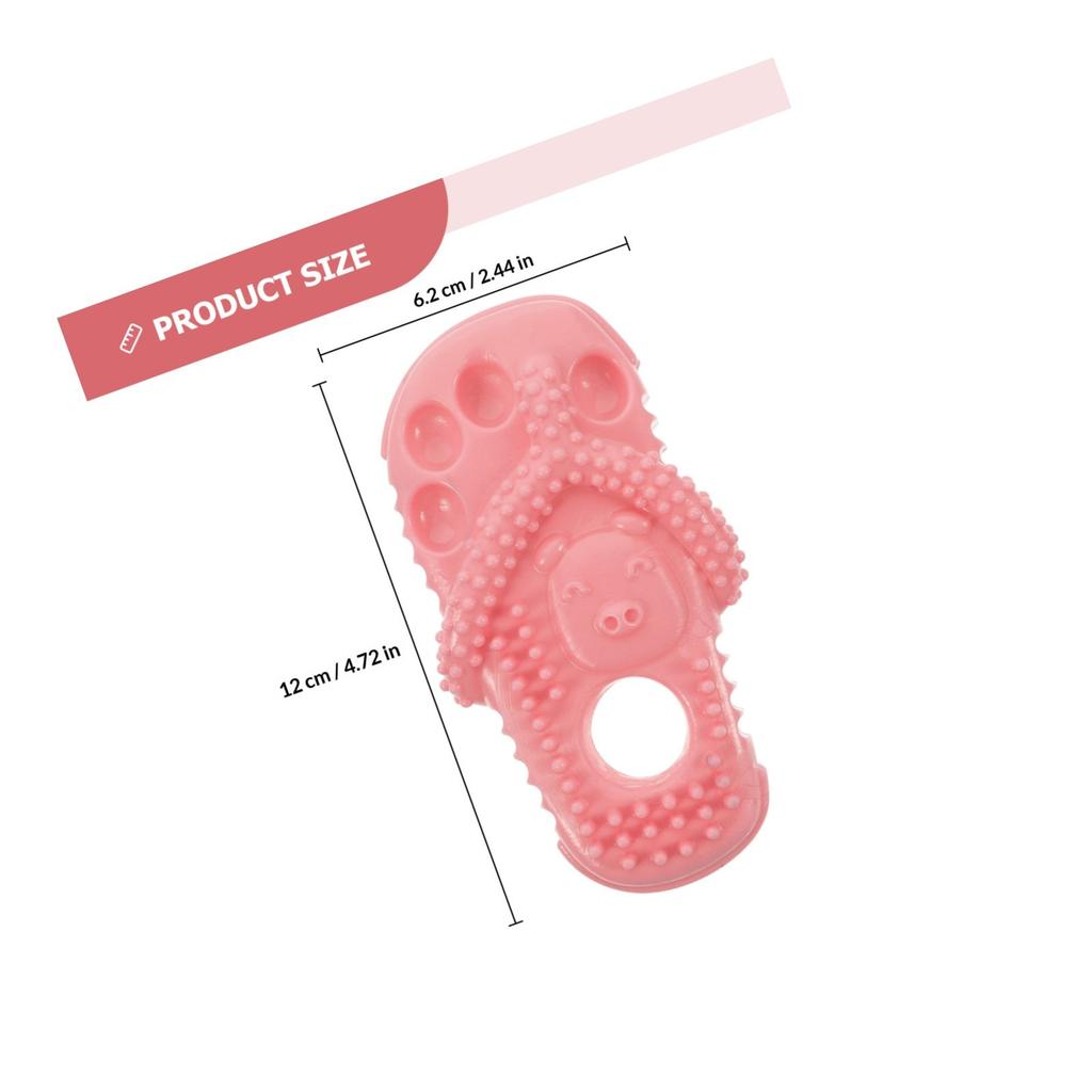 Portable Dog Molar Plaything Slipper Shaped Chew Resistant Pet Supply for Small Puppy Clean Teeth Daily Use Tpr Wear-Resistant