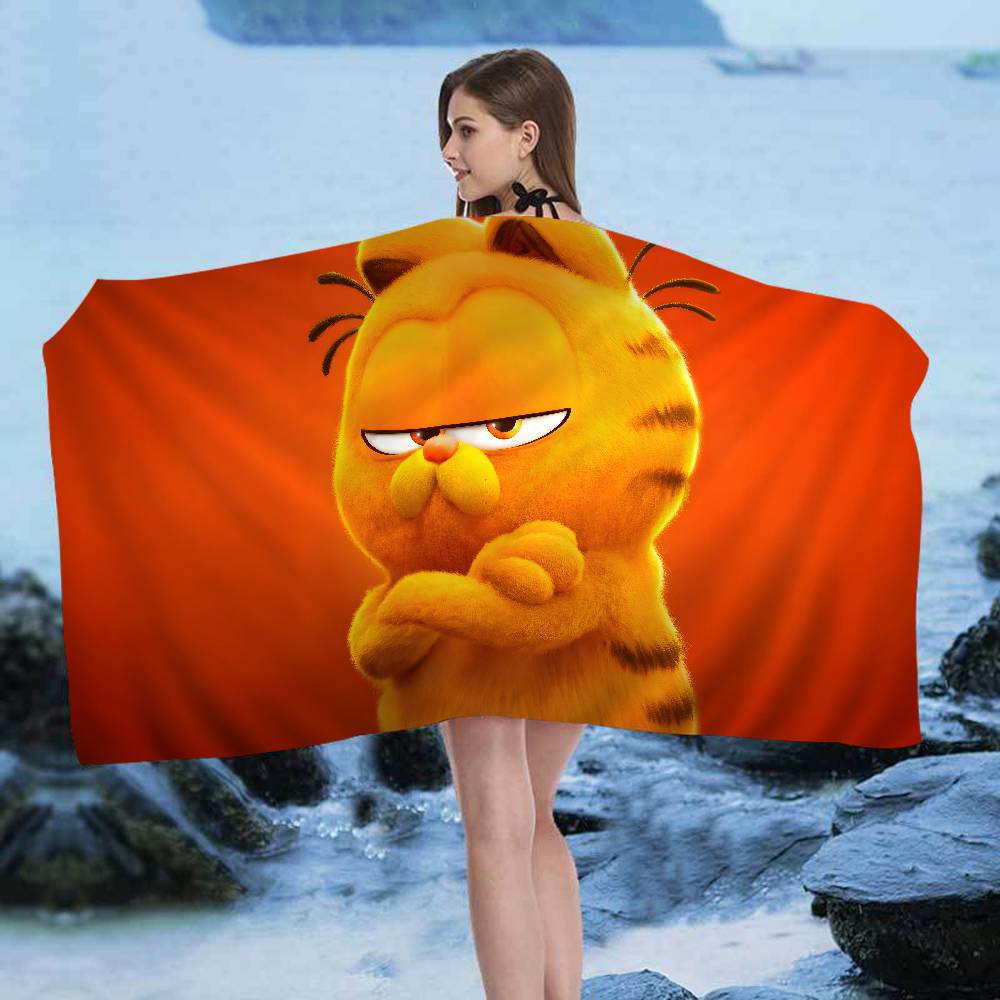 Cute-T-Garfields Microfiber Blanket Quick Drying Beach Towels Oversized Printing Super Absorbent Pool Towel Blanket