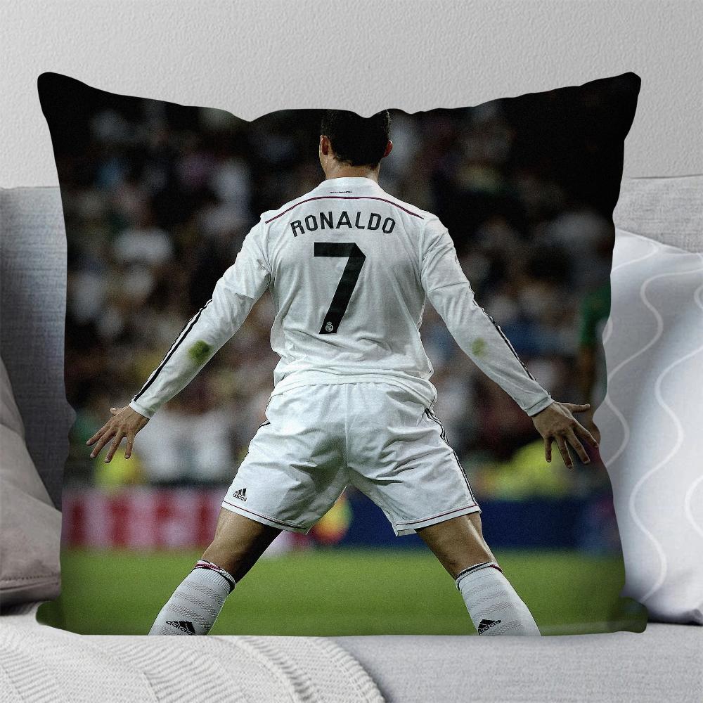 C-Cristiano R-Ronaldo Cr7 Taie d'oreiller Carré Oreiller Chambre à coucher Canapé Loisir Confort Coussin Voiture Salon Décoration de la maison 40X40