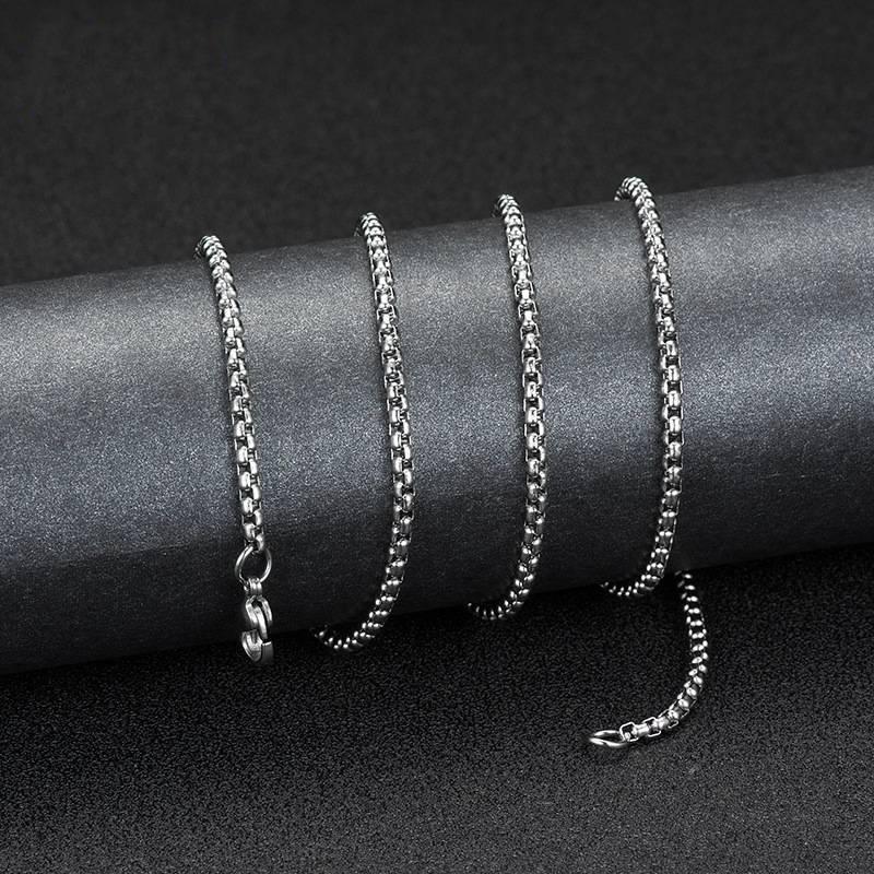 Titanium Steel Unisex Snake Bone Chain Necklace - Trendy Stainless Steel Clavicle Chain for Couples