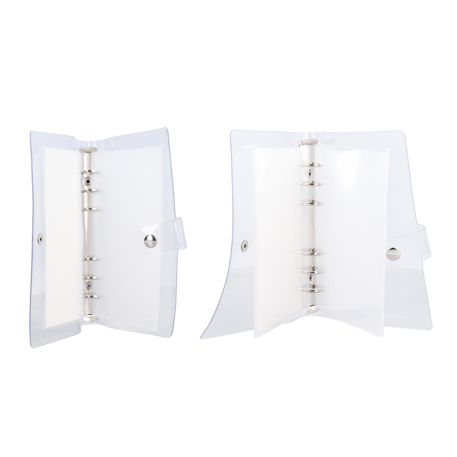 Бюджетная прозрачная мягкая водонепроницаемая портативная книжка из ПВХ с 6 отверстиями — фото 9