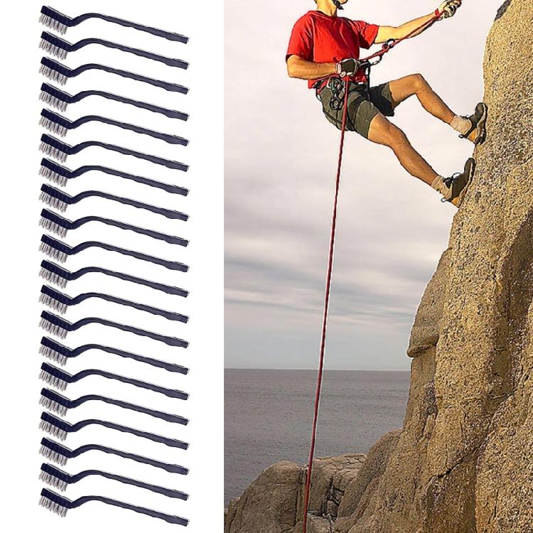 20Pcs Wire Scratch Brush Curved Handle Metal Wire Brush Polishing Cleaning Tool