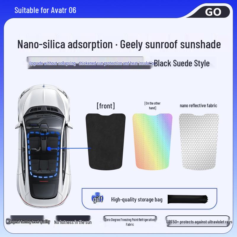 Avatr Sunroof Silicone Honeycomb Sunshade with Color-Changing Suction for Heat Insulation