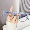 Fashion Cat Eye Blue Light Blocking Glasses Gradient Lens Ultralight Eyewear for Women Men Simple Style Optical