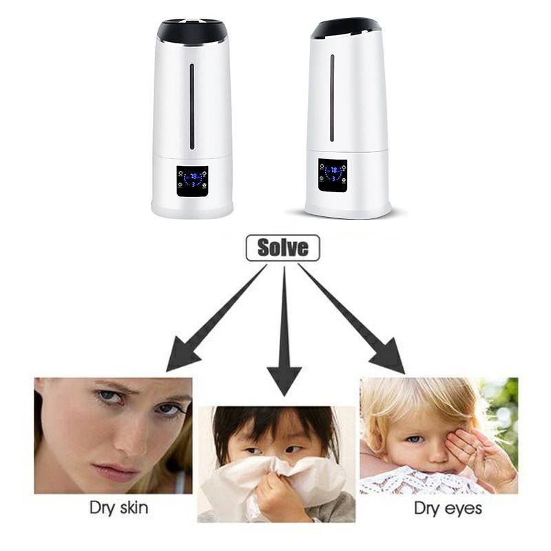 6500ML Remote Control LCD Screen Diffuser Mist Maker Cool Mist Purifier 210x180x460mm Ultrasonic Humidifier Household Air Humidifier