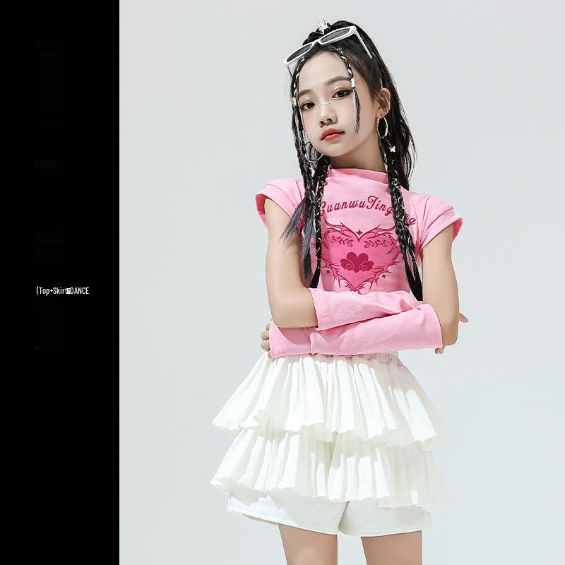 Girls' Jazz Hip Hop Dance Costume Set - Trendy Cheerleading Performance Outfit