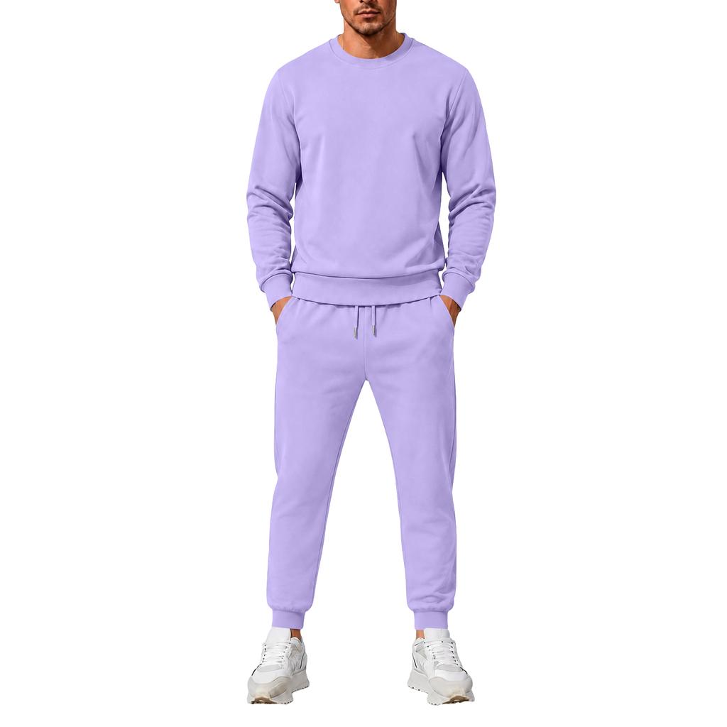 Men's Hooded Sweatshirt and Sweatpants 2 Piece Set Casual Athletic Outfit