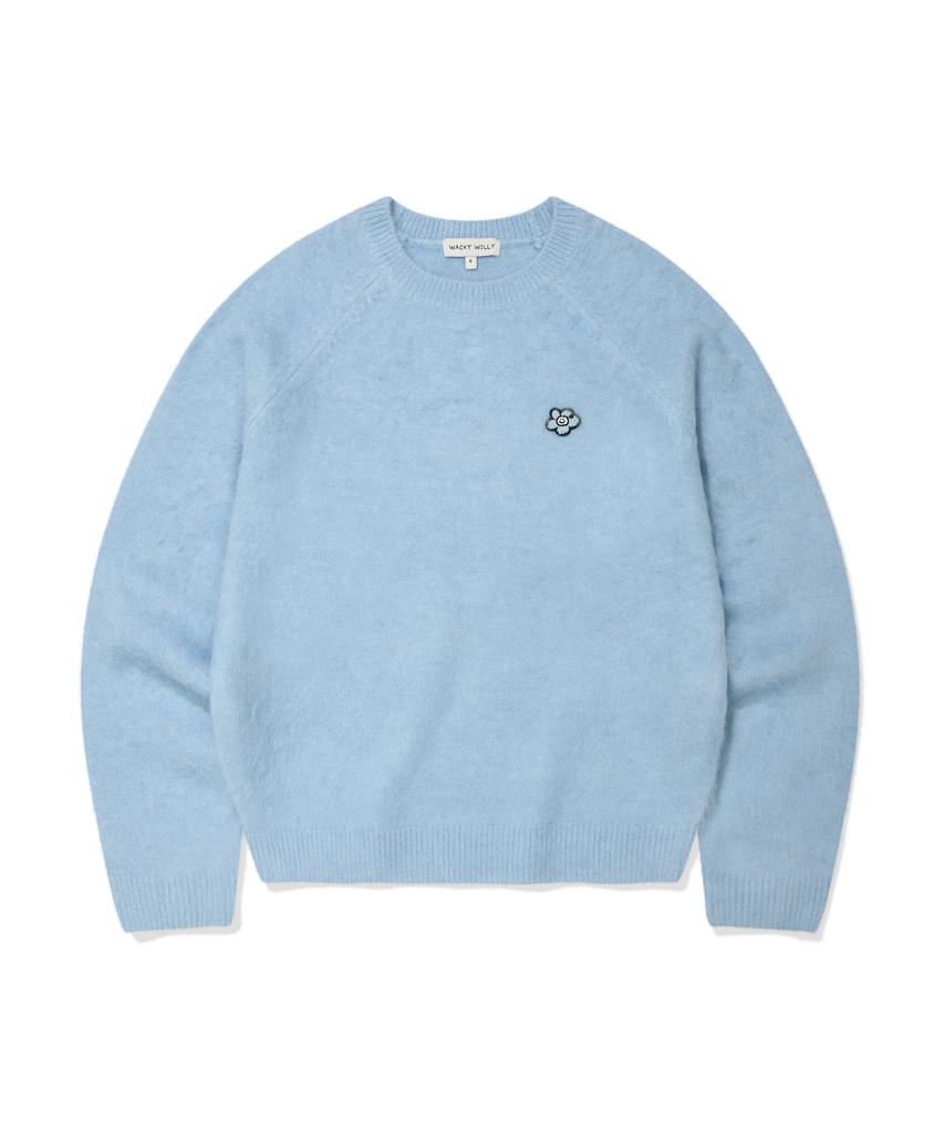 WACKY WILLY Women'S Lily Wappen Hairy Pullover Sky Blue