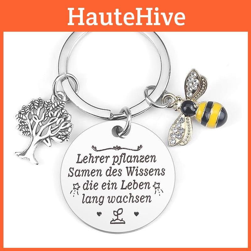 Charmantes und durchdachtes Bienen-Schlüsselanhänger aus Edelstahl für Kollegen und Freunde