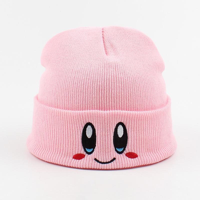 Fashionable Embroidered Eye Knit Hat With Cute Smiley Face Winter Warmth Women's Cap