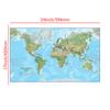Póster de Mapa Físico Mundial Grande y Detallado Atlas de Geografía de Alta Definición para Decoración de Hogar y Oficina Mural Educativo para Aula Arte Mural