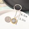 Retro Two-Color St. Benedict Medal Keychain, Double-Sided Engraved Protective Medal Pendant, Faith-Themed Portable Accessory