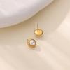 Exquisite mini fashion simple zircon pearl earrings stud earrings niche versatile design earrings women