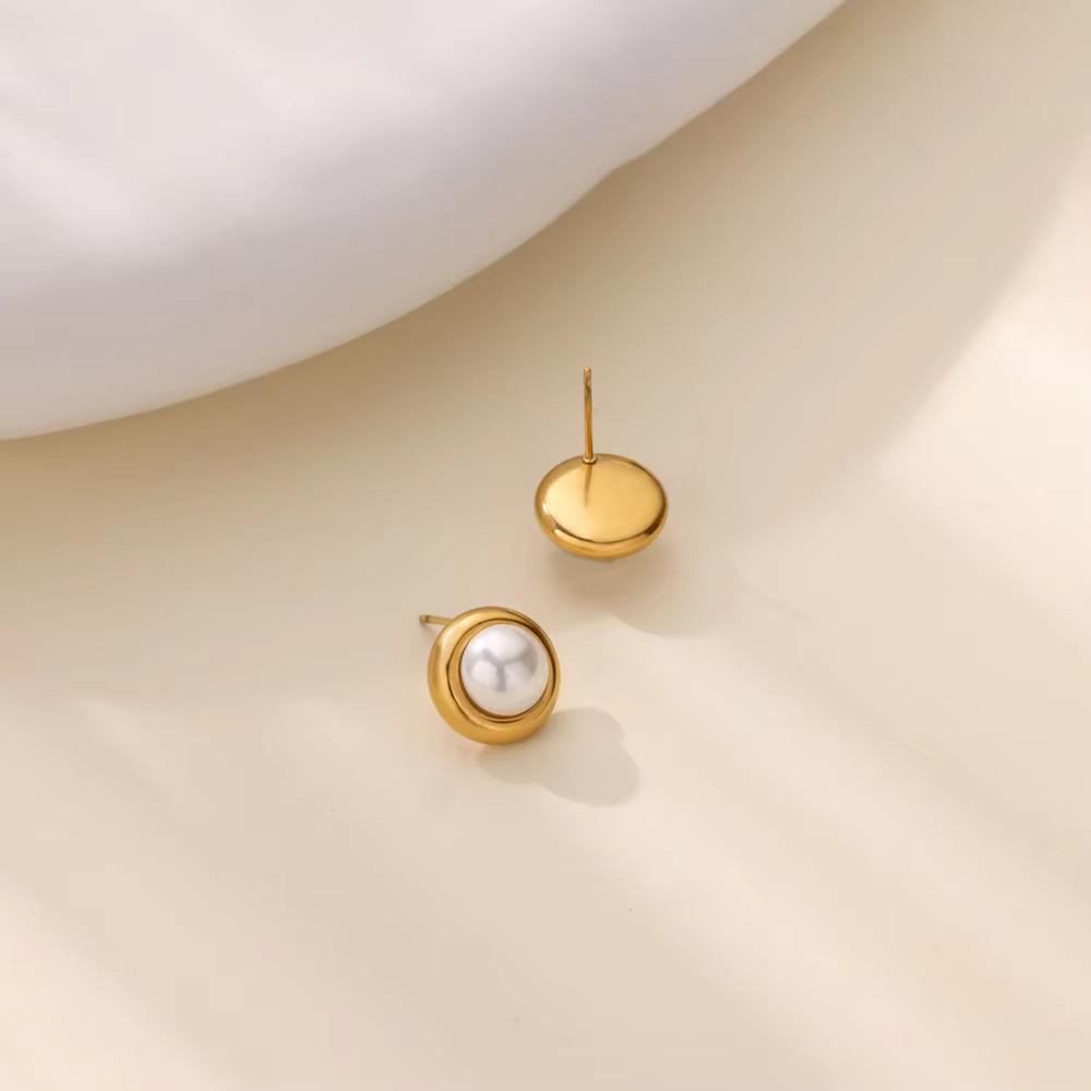 Exquisite mini fashion simple zircon pearl earrings stud earrings niche versatile design earrings women
