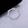 Luxury Bamboo Design Moissanite Ring S925 Sterling Silver Elegant Couple Rings for Wedding Engagement Minimalist Matching Rings