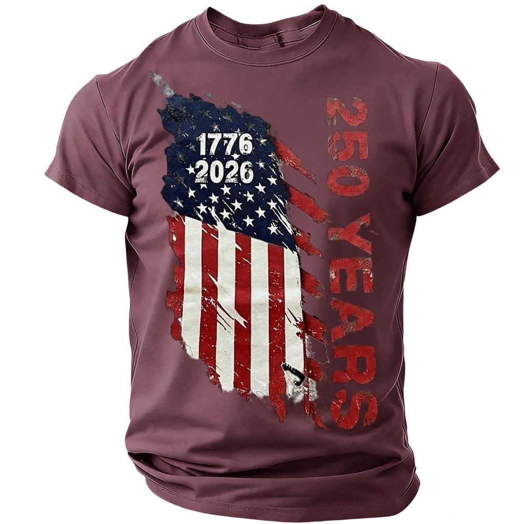 Men's Casual Round Neck Lightweight Breathable Short-Sleeve Top