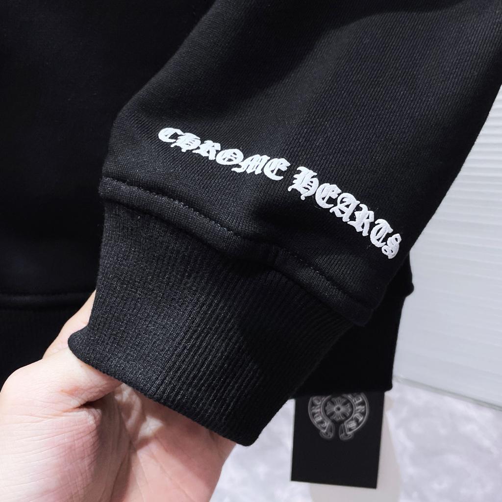 8360 CHROME HEARTS 2026 New Spring and Autumn Plus-size Thin Style Classic Style Logo Zipper Hooded Sweatshirt for Couples