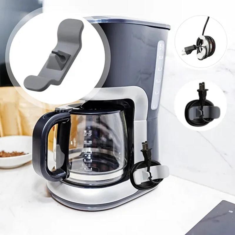 Organizer Per Cavi Per Elettrodomestici Da Cucina, 6 Pezzi, Supporto Avvolgicavo Con Adesivo Forte, Trasparente, Accessori Per Ordine