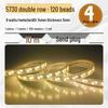 Waterproof 220V LED Strip Lights: Tri-Color, Self-Adhesive, Extra Bright for Living Room, Ceiling Trough, and Outdoor Use