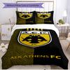 3-teiliges Bettbezug-Set (1 * Bettbezug + 2 * Kissenbezug, ohne Kern), AEK Athen FC Print Weiches Ganzjahres-Bettwäscheset, Schlafzimmerdeko Geschenk