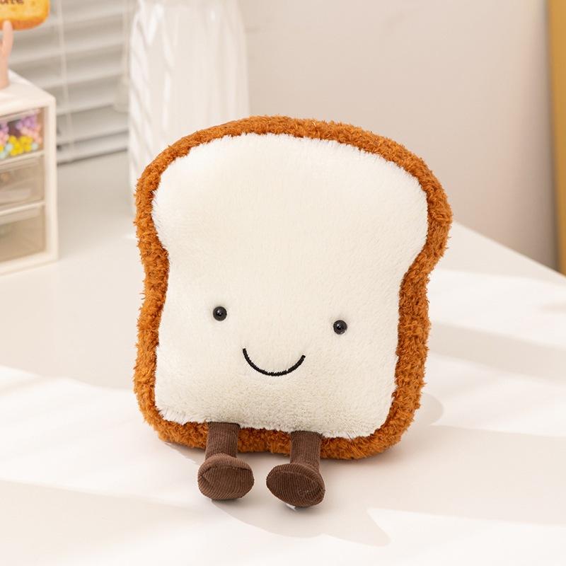 Roztomilý roztomilý plyšový přívěsek na klíče ve tvaru bagety, francouzský dezert, panenka, přívěsek na klíče, chléb