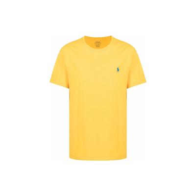 Polo Solid Color Casual Short Sleeve T-Shirt Men Tops Yellow 710671438-221