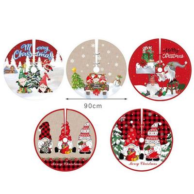 Protective Christmas Tree Skirt Mat Cover 90CM Diameter for Xmas Decor