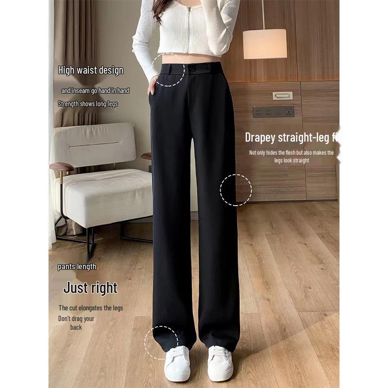 Damen Frühling/Herbst Gerade Bein Weites Bein Lässig Slim-Fit Bodenlang Hose (Spielraum: Keine Rückgabe/Umtausch)