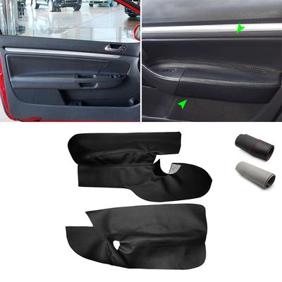 Do VW Golf 5 MK5 2005 2006 2007 - 2010 tylko 3-drzwiowy Samochód Skóra Mikrofibra Panel Podłokietnika Przednich 2 Drzwi Osłona Ozdobna Ochronna
