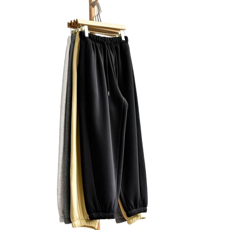 Plus Size Fleece Lined Sweatpants Men Women Thick Warm Casual Sports Trousers