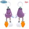 Baby Eggplant Tomato Plush Toy Car Seat Hanging Animal Rattle With Visual And Auditory Stimulation For Infant Development