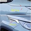 Front Head Light Lamp Eyebrow Leaf Board Decoration Cover Trim For For TOYOTA RAV4 RAV 4 XA50  - 2024 ABS Chrome Accessories