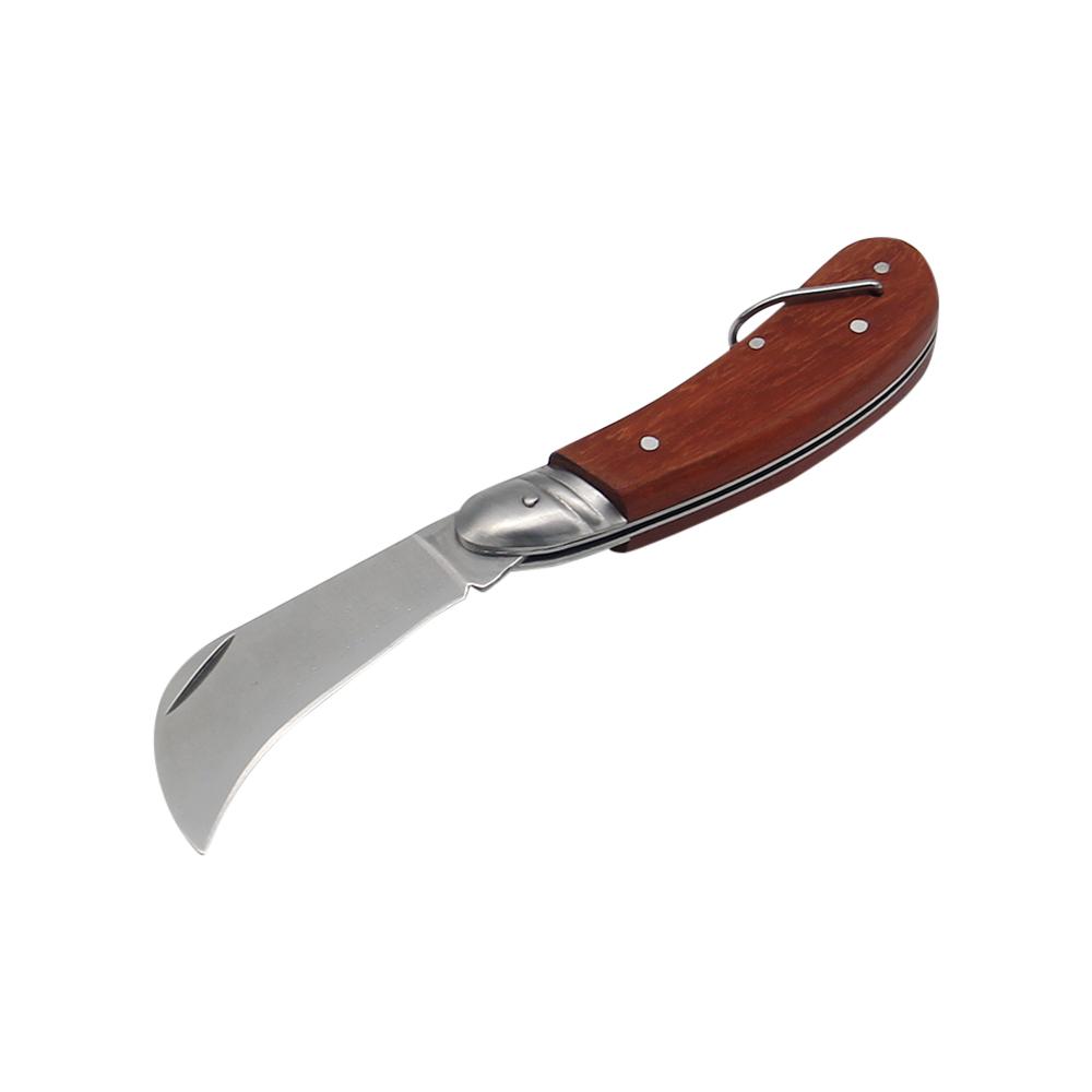 Garden Grafting Knife Stainless Steel Mushroom Electrician Folding Pocket Knife EDC Hand Tools Wooden Handle Camping Gadgets