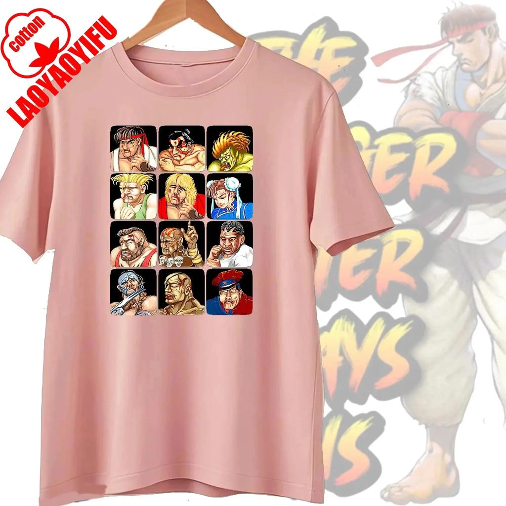 Novelty Street Fighter Select Classic Vintage Essential TShirt Short Sleeve Tees Boyfriend Fashion Clothes Women Men Streetwear