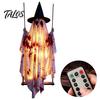 Trick or Treat Party Supply Hanging Swing Ghost Halloween Decoration, Spooky Light Up Large Swinging Front Porch Holiday Display with Blood Fabric for