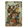 Vintage French Bulldog Artistic Iron Sign Gentlemen DogsFoil Carving Gift for Dog LoverCafe Garage Home Decor Popular Gift