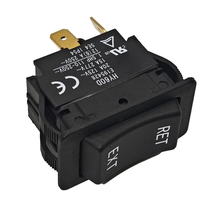 A25F-HY60D Rocker Switch 2Pcs For Motor Mechanical Equipment For Automatic Reset Bi-Directional Reversing RET-EXT Control