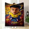 Colombia Soccer Player Art Patterned Flannel Blanket Perfect for the Bedroom Living Room, Sofa, or a Little Nap