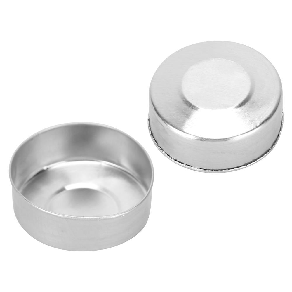 50 Pcs 1.37 X 1.37 X 0.55 In Candle Mold Container Aluminum Candle Shells for Outdoor Activities