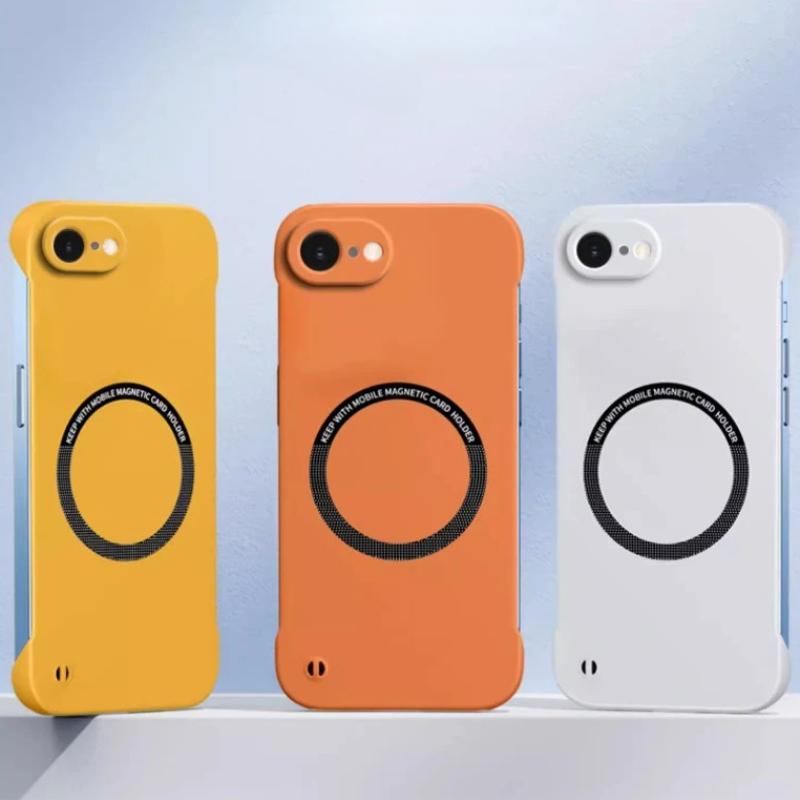 Luxury Ultra Slim Hard PC Frameless Case For IPhone 17E 17 Pro Max 16 15 14 13 12 Magnetic Charge Shockproof Protect Back Cover
