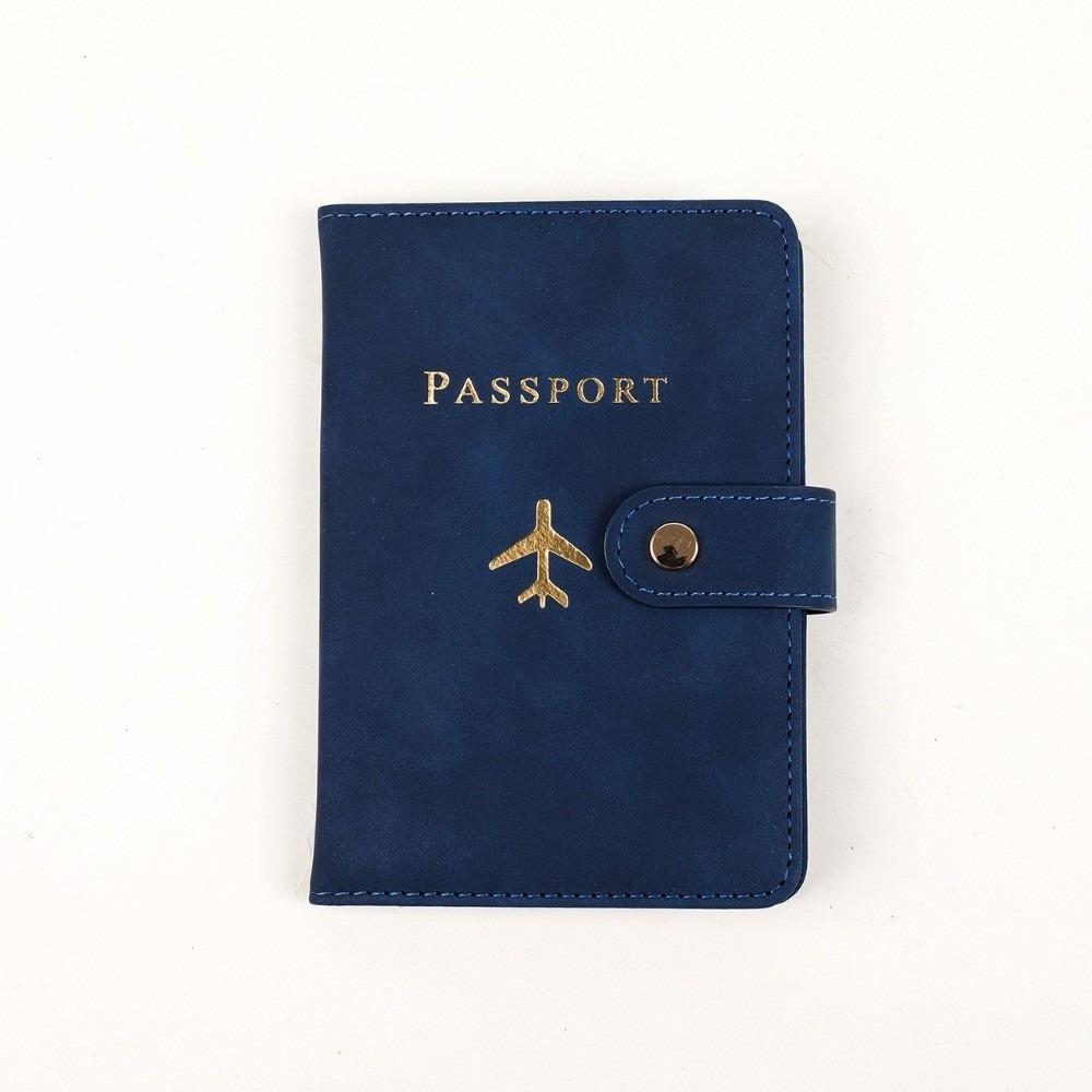 High Quality Waterproof Travel Passport Covers PU Leather Buckle Leather Passport Holder Hasp Passport Book Travel Accessories