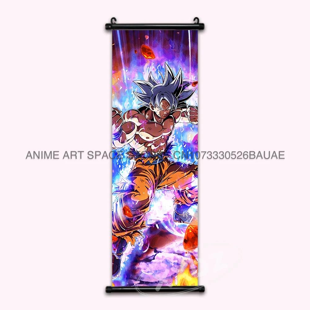 Dragon Ball Z Hanging Paintings Room Decorative Poster Hot Blooded Anime Saiyan Scrolls Picture Gotenks Vegeta Cartoon Wall Art