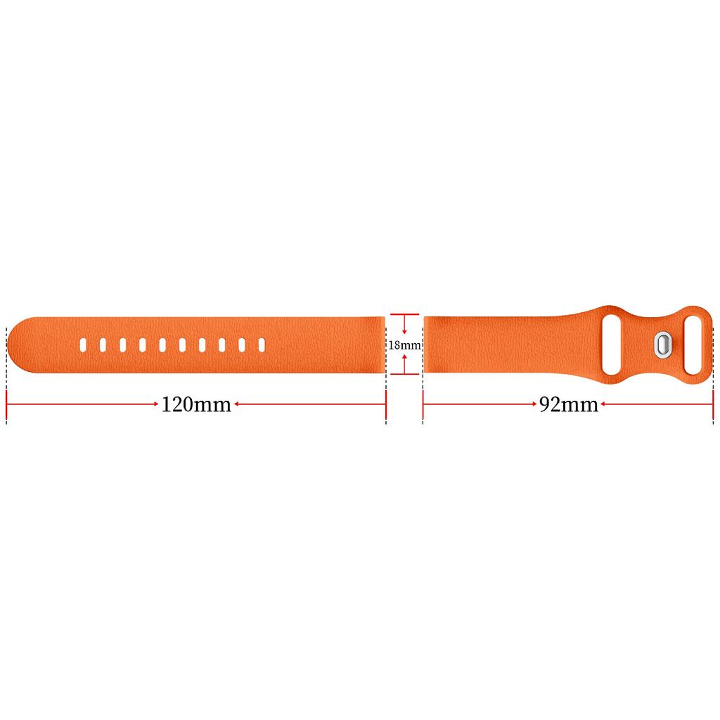 18mm Silicone Watch Band for Huawei Watch GT 6 41mm/GT 5 41mm/GT 4 41mm Litchi Texture Strap with Butterfly Buckle
