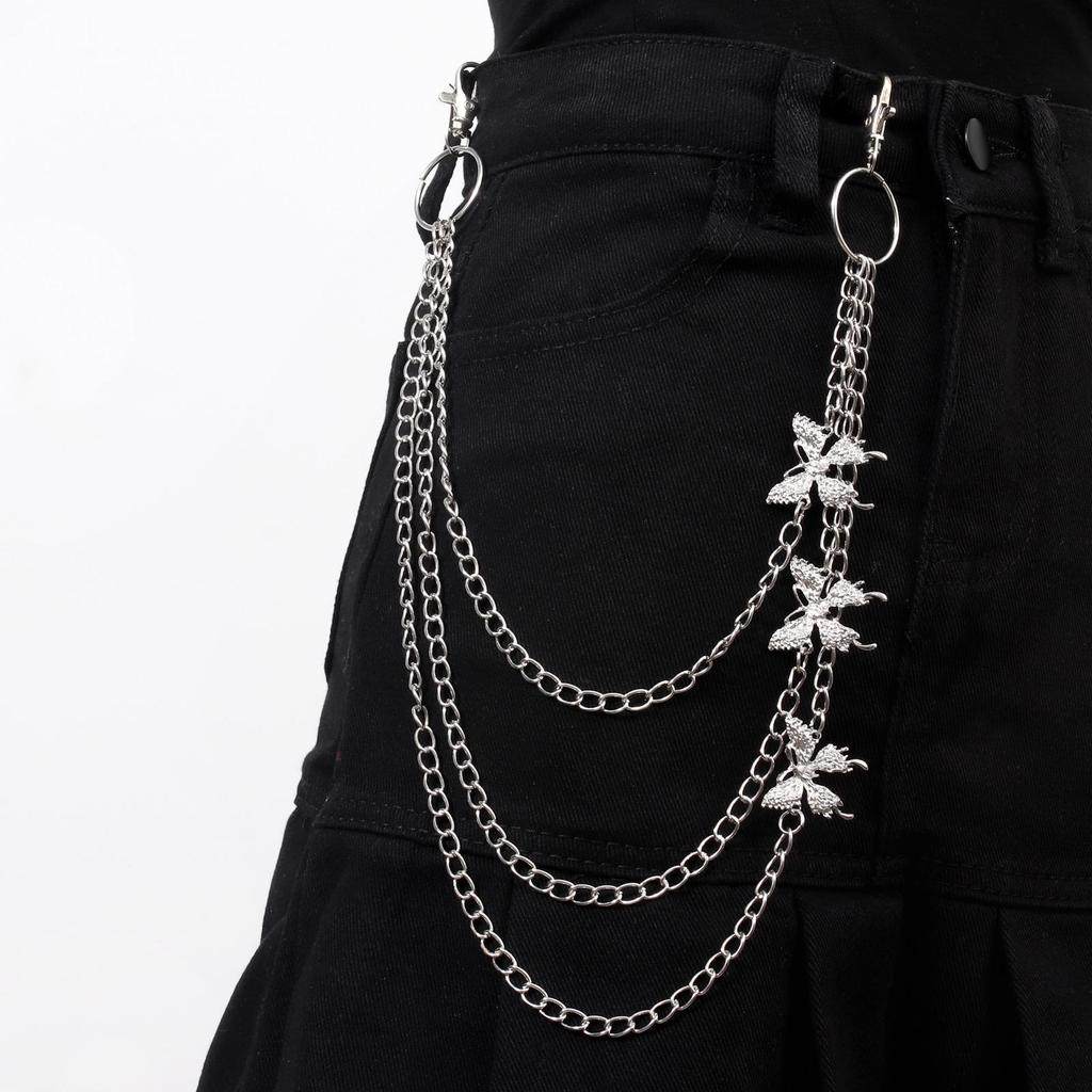 Trendy Unisex Punk Hip-Hop Jeans Waist Chain - Versatile Metal Pants Accessory