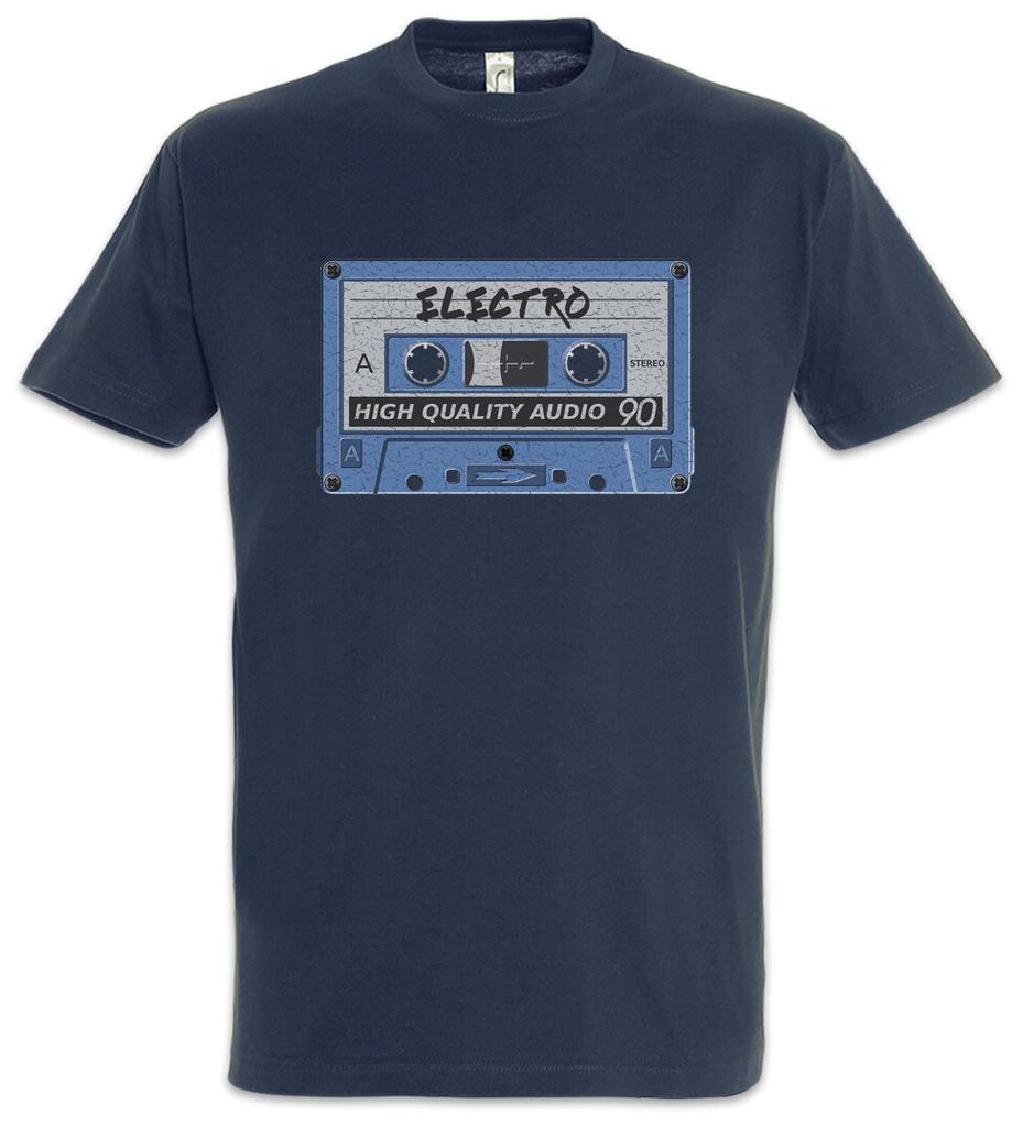 Tape Electro T-Shirt Techno MC DJ Audio Wave Synthesizer Music Cassette 90s