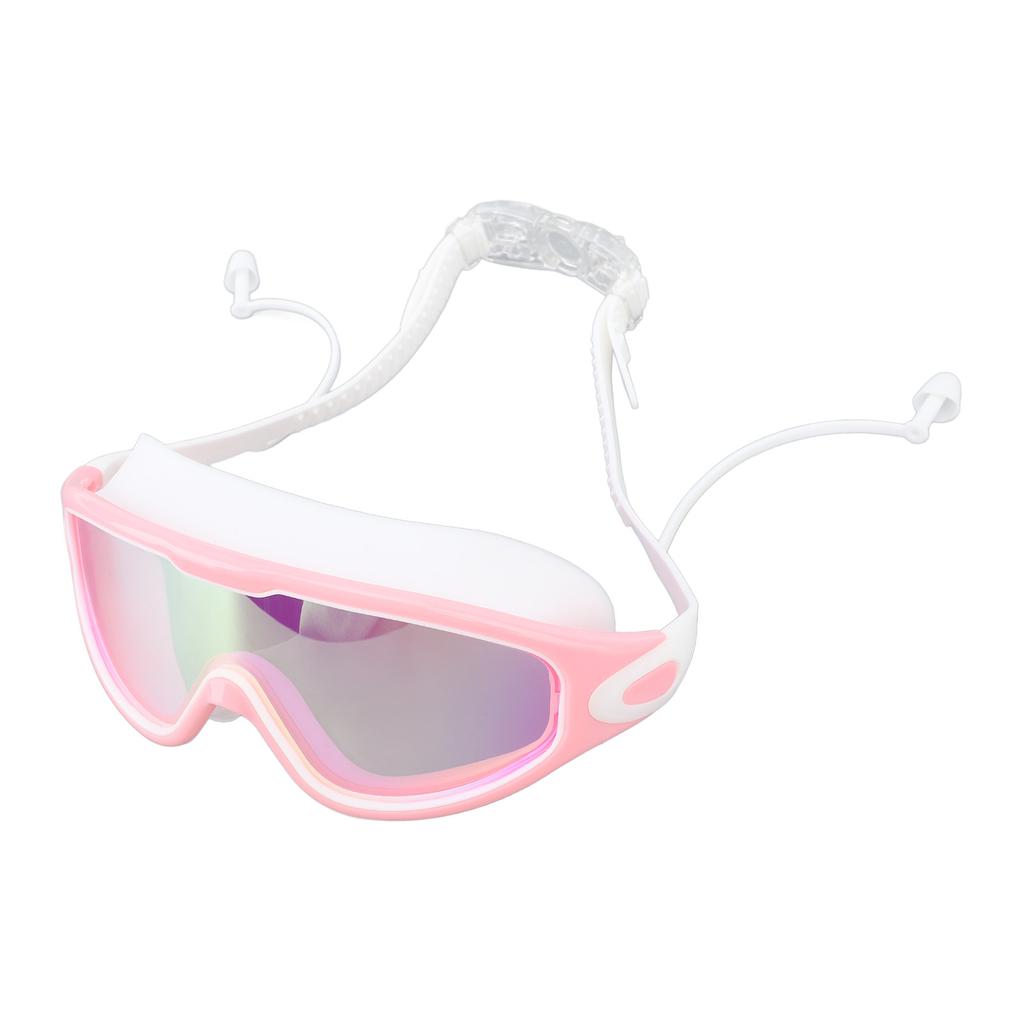 Swim Goggles Wide View Waterproof Anti Fog Swimming Goggles Dazzling Glasses Swim Glasses with Earplugs for Swimming Diving Water Sports